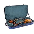 thumbnail image 1 of Crossrock Fiberglass Double Case with TSA Lock for Two A/F Style Mandolins-Navy Blue, 1 of 6