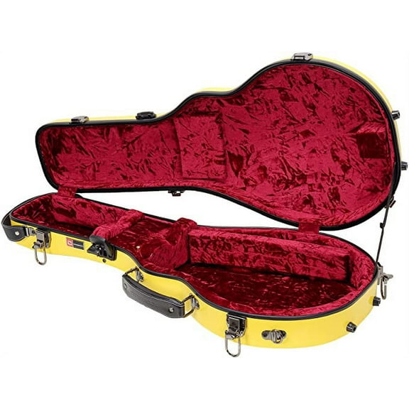 Crossrock Fiberglass Mandolin Case Fits A/F Style,Padded Backpack Straps