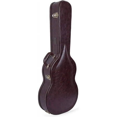 Crossrock Hard Case for 4/4 Full Size Classical Guitar, Arch-top Wooden Hard Shell Acoustic Guitar Case