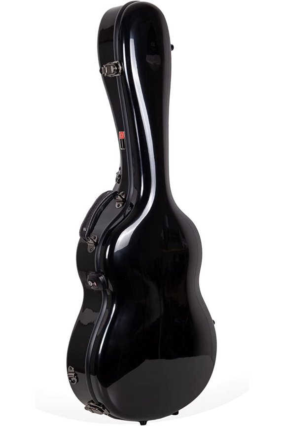 Hard Shell Fiberglass Case for Les Paul Guitar with Backpack Straps in Black