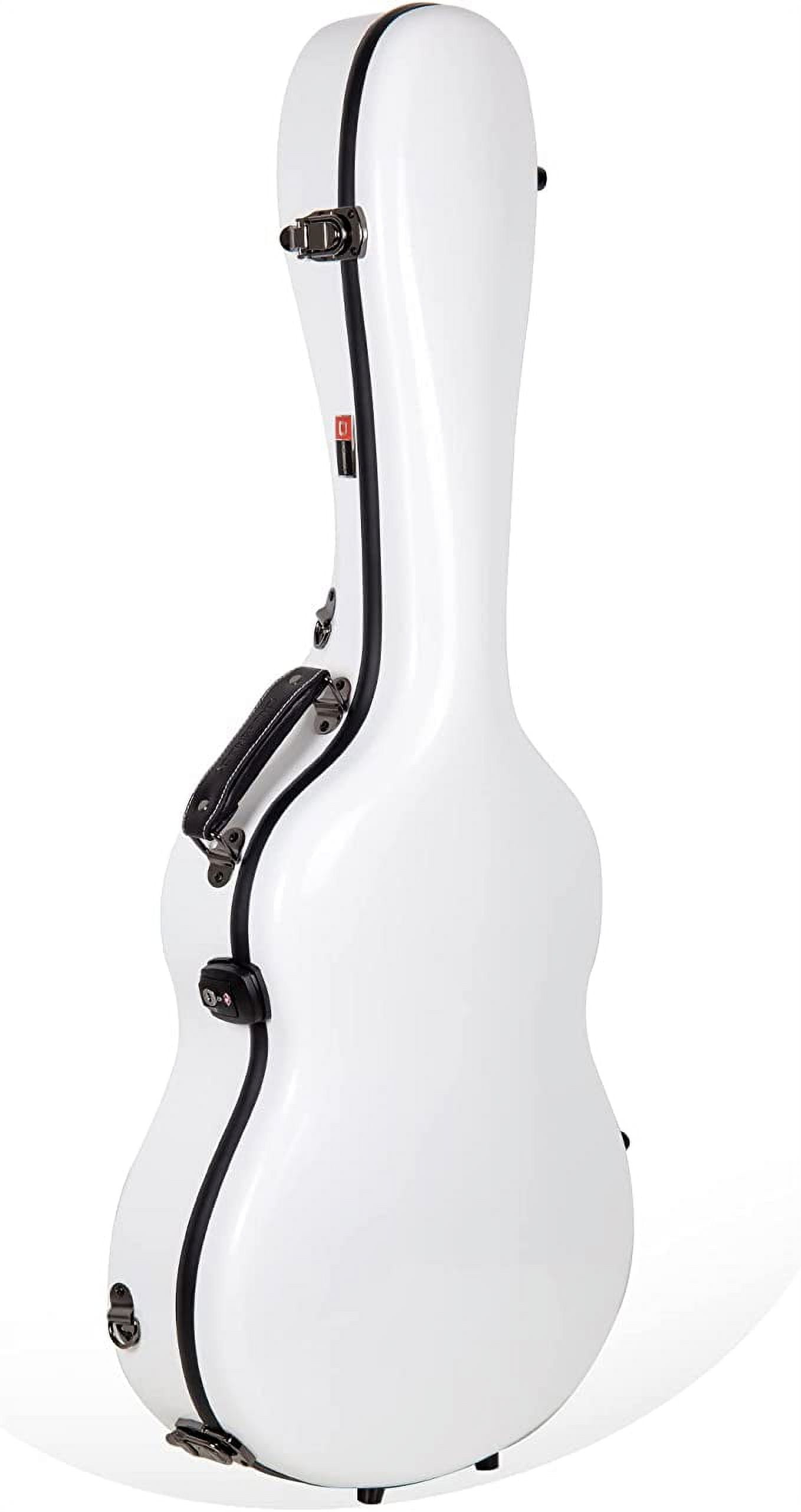 Crossrock Hard Shell Fiberglass Case for Les Paul Guitar with Backpack Straps in White