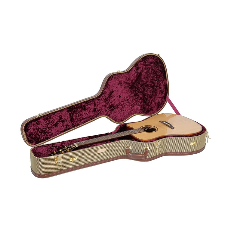 Crossrock Hard-Shell Wood case for Dreadnought Acoustic Guitars