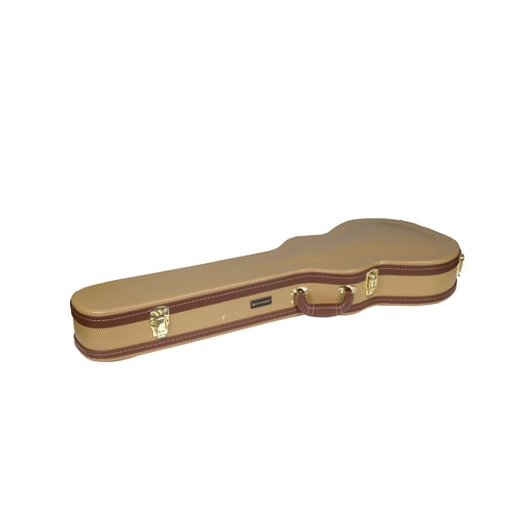 Crossrock Les Paul Electric Guitars Case with Semi-vintage Look Arched Hardshell, Vinyl Tweed
