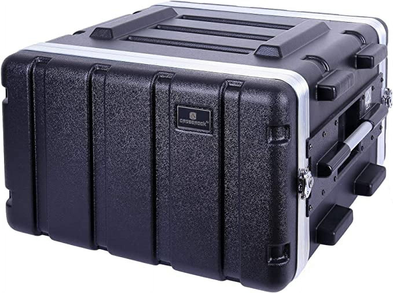 Crossrock Stackable 6U Rack Case, Standard 19.25” Depth, Polyethylene ...