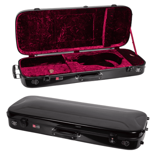 Crossrock Tenor Ukulele Case Hardshell with TSA Lock - 100% Fiberglass, Detachable Padded Shoulder Straps, Hygrometer, Large Storage for Accessories, Black