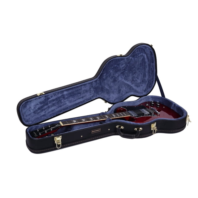 Epiphone Sg Guitar Case Crossrock Relief Series SG Guitar Case For Gibson SG Style Electric Guitars - Premium Wooden Hardshell With Lock Sg Case