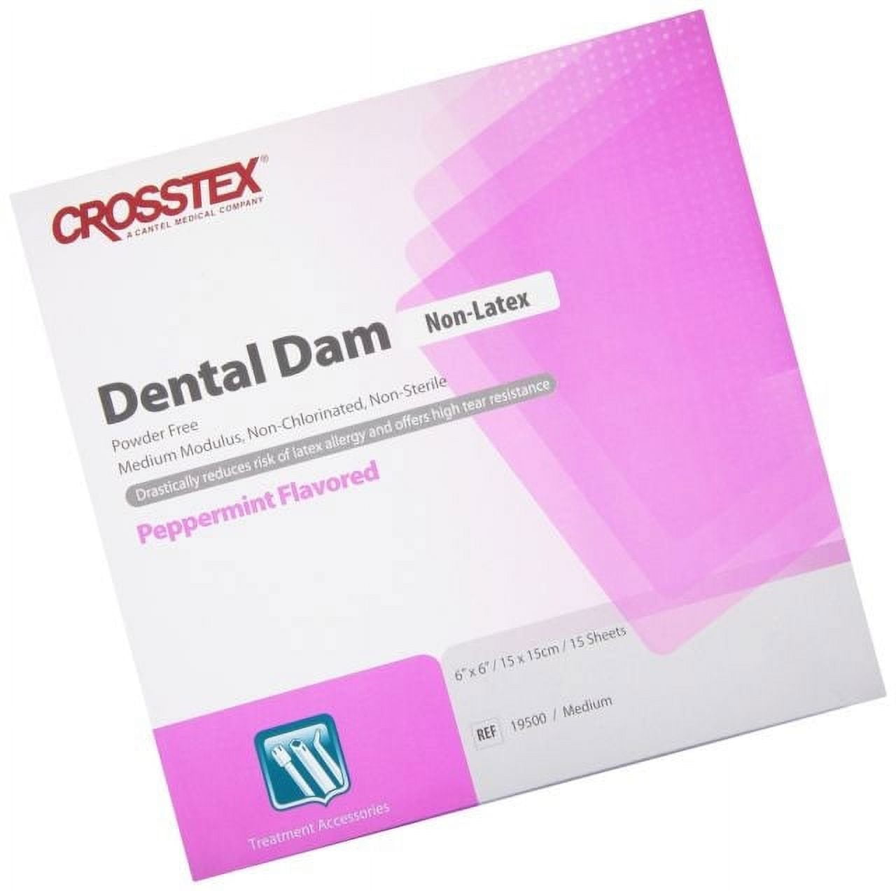Crosstex Dental Dam NONLATEX 6x6 (15 sheets) Peppermint Flavor