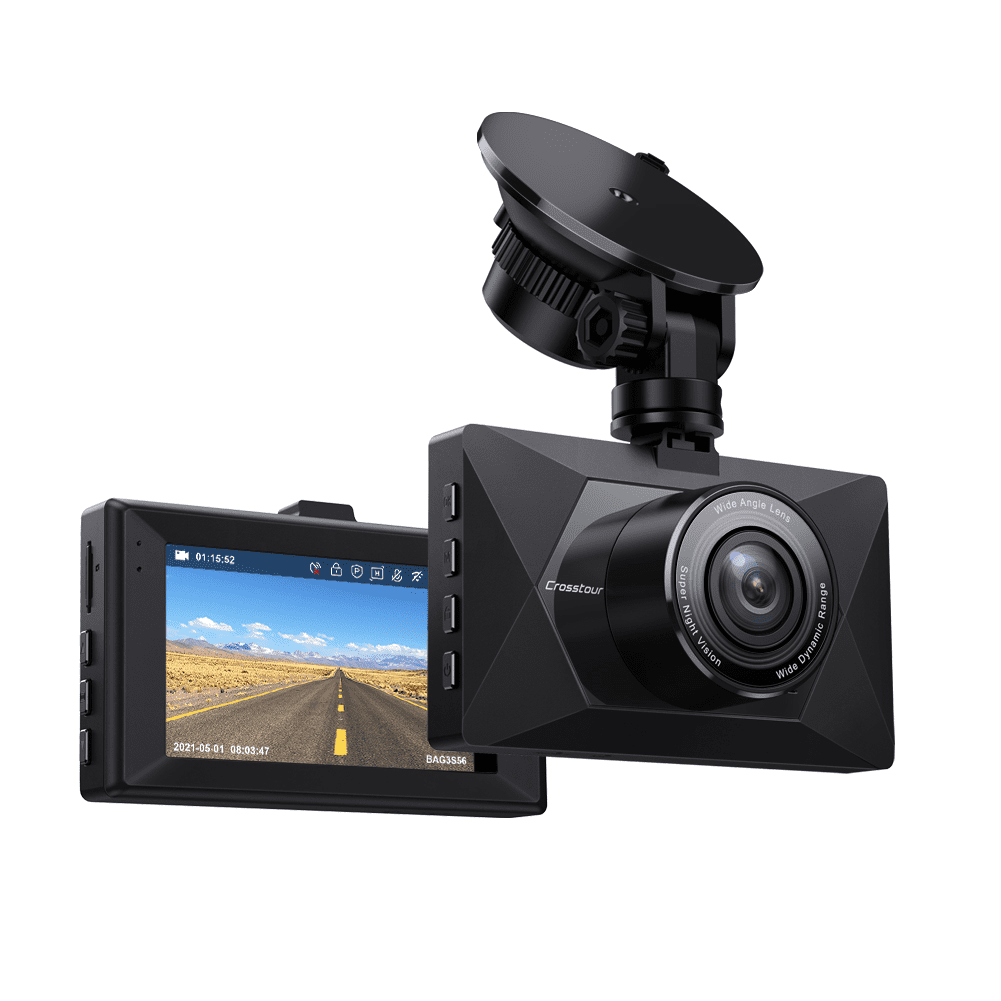 AQV OK770 Dashcam Front 1080P FHD - 170° Wide Angle - 3 inch Screen - 30FPS  ,G-Sensor, Loop Recording, Parking Monitor, Motion Detection, WDR 