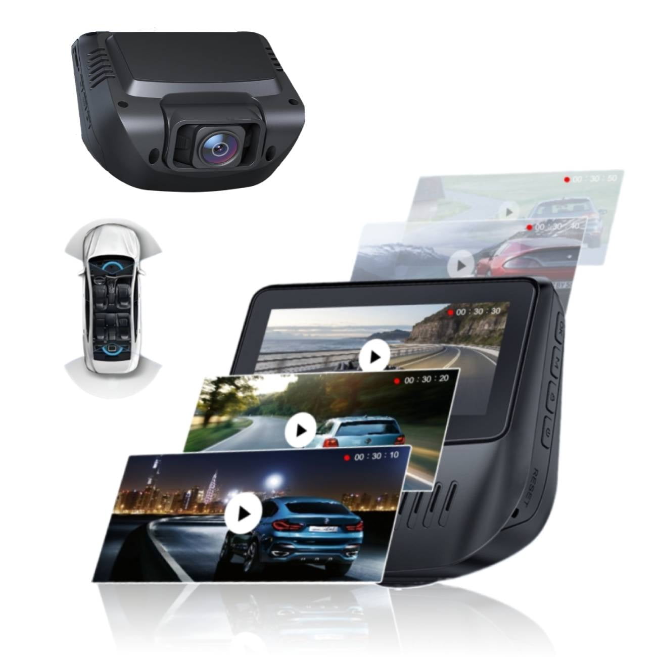 3‚Äù Crosstour Dash Cam: 1080P Front and Rear Jamaica Ubuy