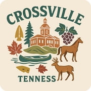 Crossville Tennessee Keepsakes Souvenir Vinyl Sticker   Destination Travel Keepsake Collectible 3-Inches Wide