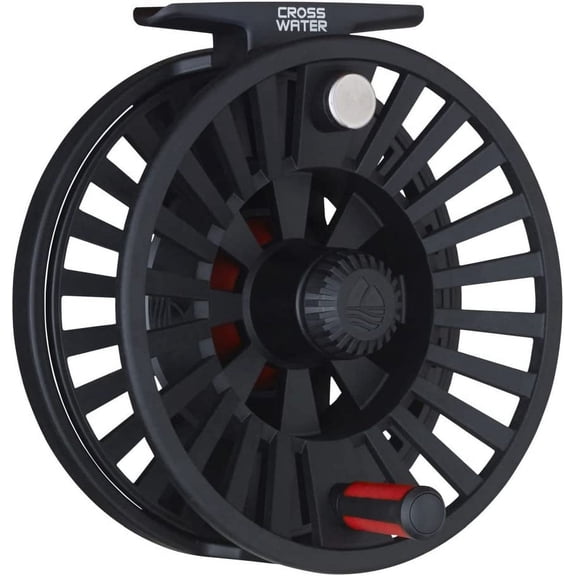 Crosswater Prespooled 4/5/6 Fly Reel with 5 Weight Rio Products Mainstream Floating Fly Line - Black