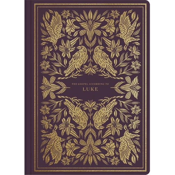 Crossway Books 163393 ESV Illuminated Scripture Journal Luke, Burgundy Softcover