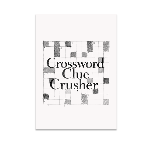 Crossword Clue Crusher Art - Crossword Puzzle Enthusiast - 13x19 Poster Print