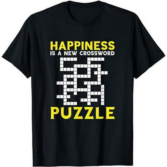 Crossword Happiness Cruciverbalist Word Puzzle Grid Solver T-Shirt