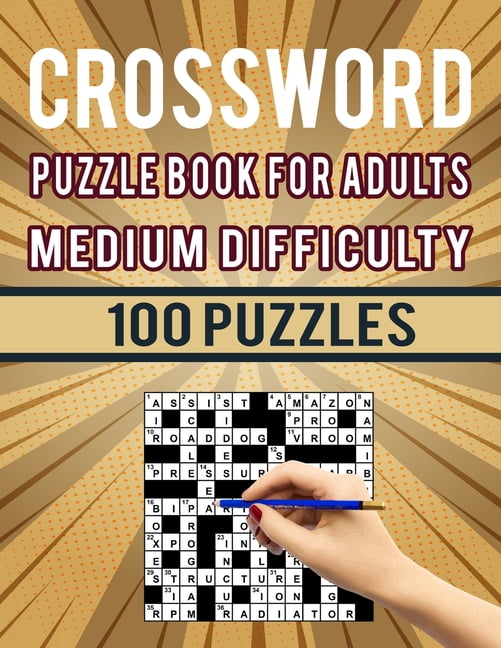 Crossword Puzzle Book for Adults Medium Difficulty 100 Puzzles
