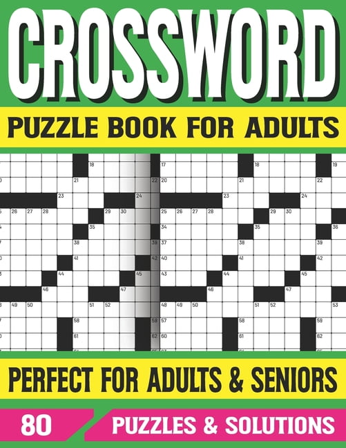 Crossword Puzzle Book For Adults Challenging Puzzle Games for Seniors