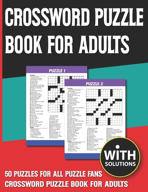 New Challenging Crossword Puzzle Book For Adults With Solution: Awesome  Crossword Puzzle Book For Puzzle Lovers Adults, Seniors, Men And Women With