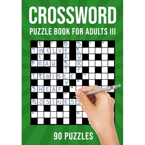 Crossword Puzzle Books for Adults III: 90 Cross Word Activity Puzzles (UK Version), (Paperback)