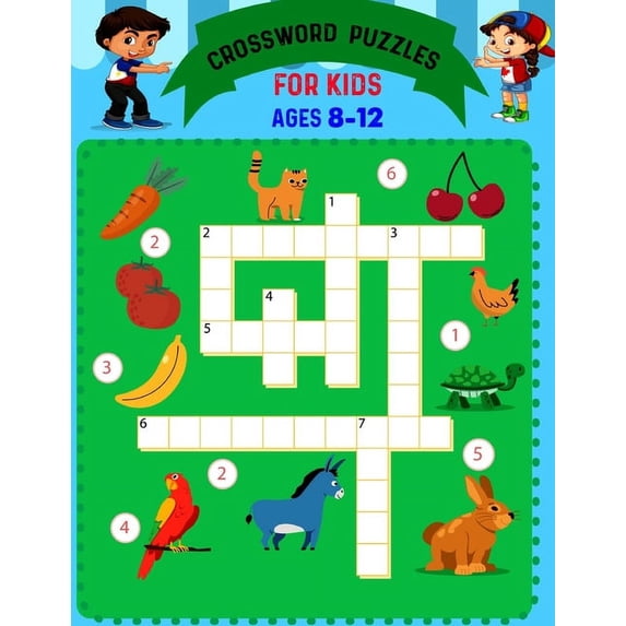 Crossword Puzzles For Kids Ages 8 to 12: Boosting Brains For Young