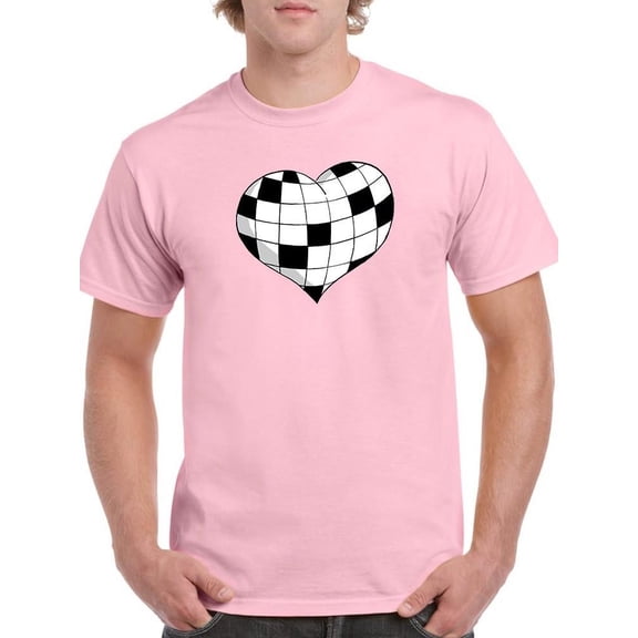 Crosswords Heart T-Shirt Men -Engin Selcuk Designs, Male 3X-Large