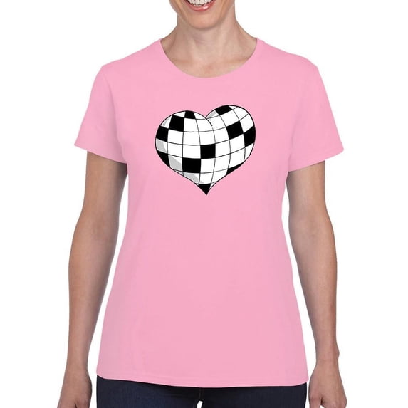 Crosswords Heart T-Shirt Women -Engin Selcuk Designs, Female 4X-Large