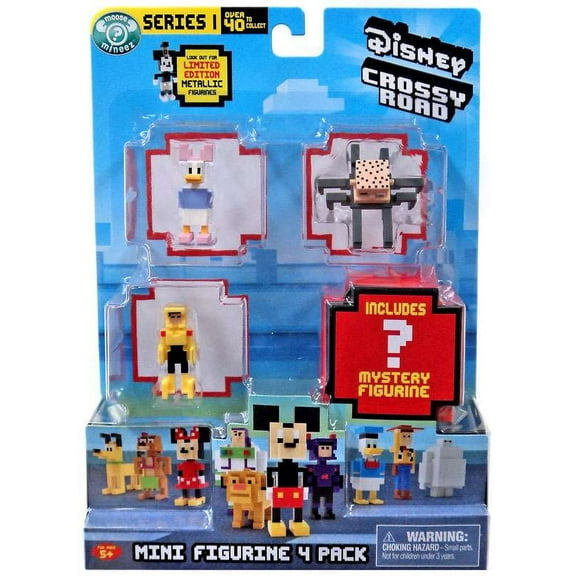 Crossy Road Series 1 Daisy, Go Go Tomago, Babyhead & Mystery Figure Mini Figure 4-Pack