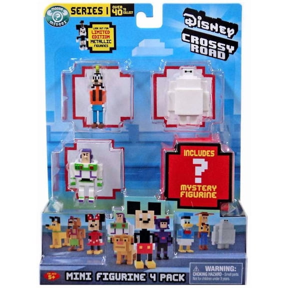 Crossy Road Series 1 Goofy, Baymax, Buzz & Mystery Figure Mini Figure 4-Pack