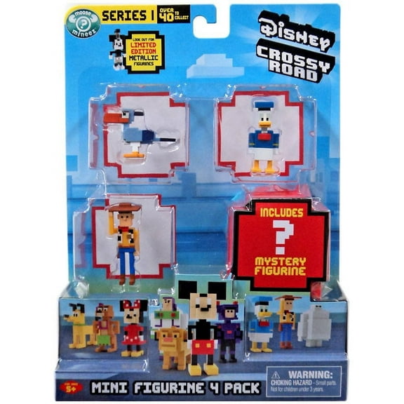 Crossy Road Series 1 Zazu, Donald, Woody & Mystery Figure Mini Figure 4-Pack