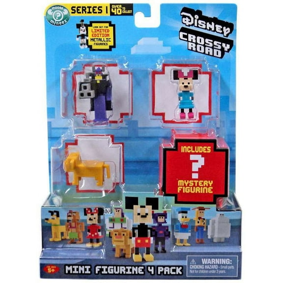 Crossy Road Series 1 Zurg, Minnie, Simba & Mystery Figure Mini Figure 4-Pack