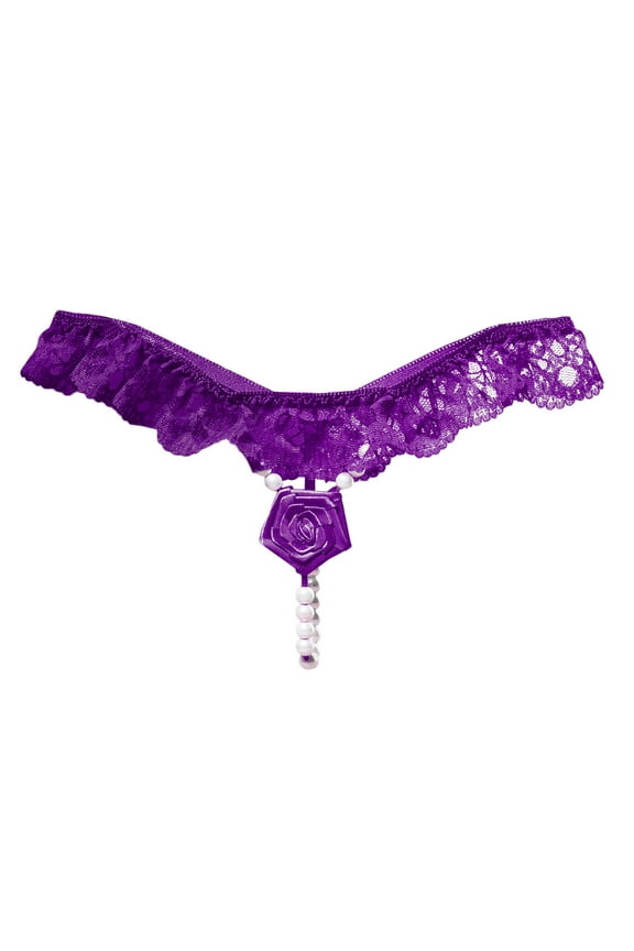 Crochless Panties 1 Piece Lace Thongs Womens Underwear Thong Women'S Lace Panties Sexy One Size