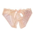 thumbnail image 1 of Crotchless Thong Beige Floral Lace Brief Naughty Panties For Women Women's Sexy Lingerie & Underwear Open Crotch Panties Naughty L, 1 of 3