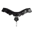 thumbnail image 1 of Crotchless Thongs for Women 1PC Black Lace Underwear Seamless Thong Underwear for Women Lace Panties for Women One Size, 1 of 4