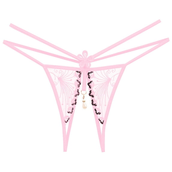 Crotchless Underwear Naughty Panties Women Pink Thongs Women's & Underwear G String Underwear Women