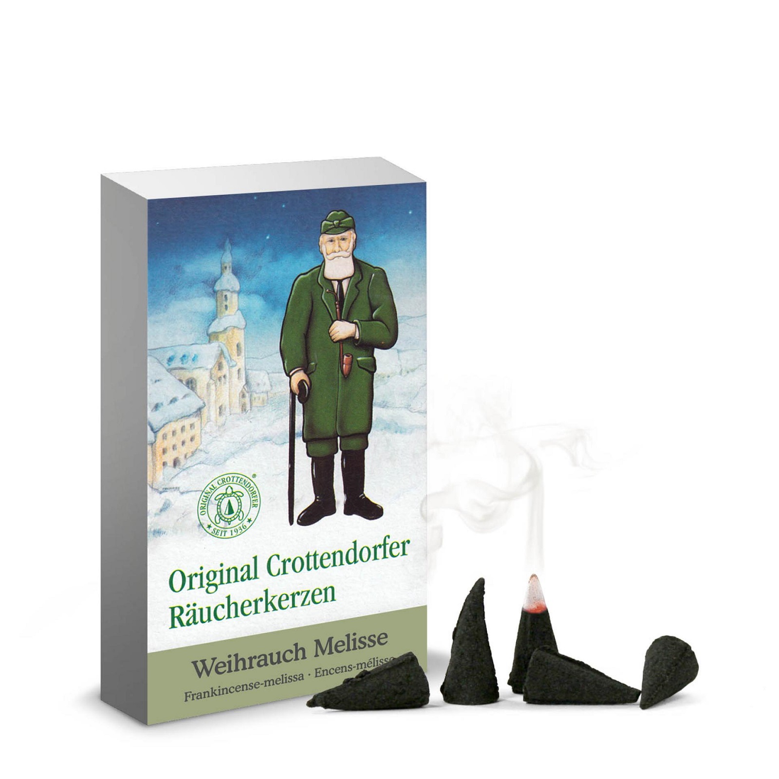 Crottendorfer Advent Holiday Scented Incense Cones (Pack Of 24) - Made In Germany For Smoker Figurines