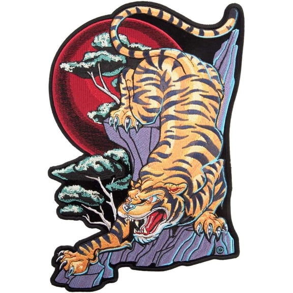 Crouching Tiger Blood Moon Patch, X-Large Sizev
