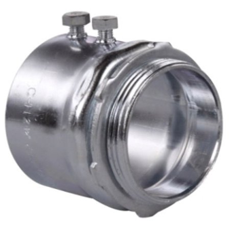 Crouse-Hinds 458, EMT Connector, 3 1/2 Emt Rgd Ss Conn, 1 PC