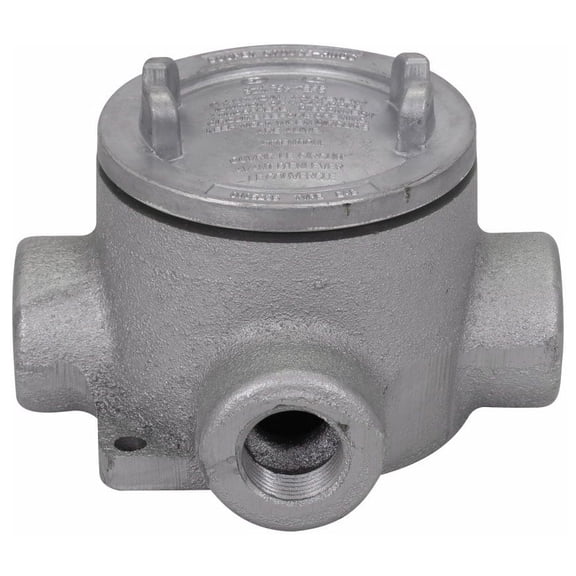 Crouse-Hinds EABT16, (3) 1/2"" Hub, Iron, Explosionproof Conduit Outlet Box, 1 pc