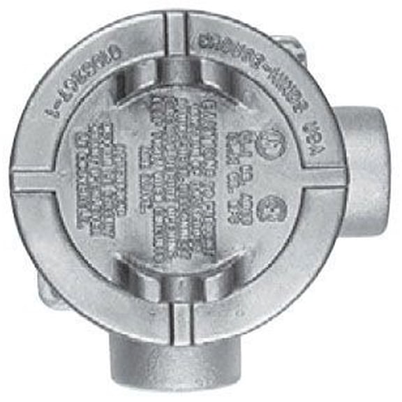 Crouse-Hinds EAJL16 SA, Explosionproof Conduit Outlet Box, 1/2 Npt L Alum, 1 PC