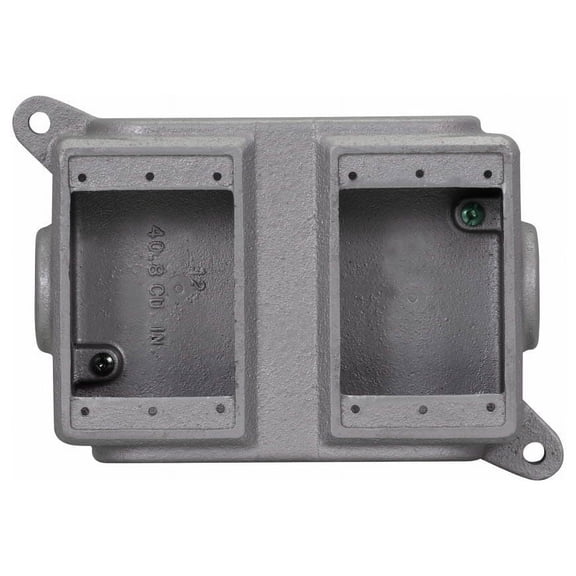Crouse-Hinds FD029, 3"" x 7"" x 5.25"", 2-Gang, Iron, Surface Mount Device Box, 1pc