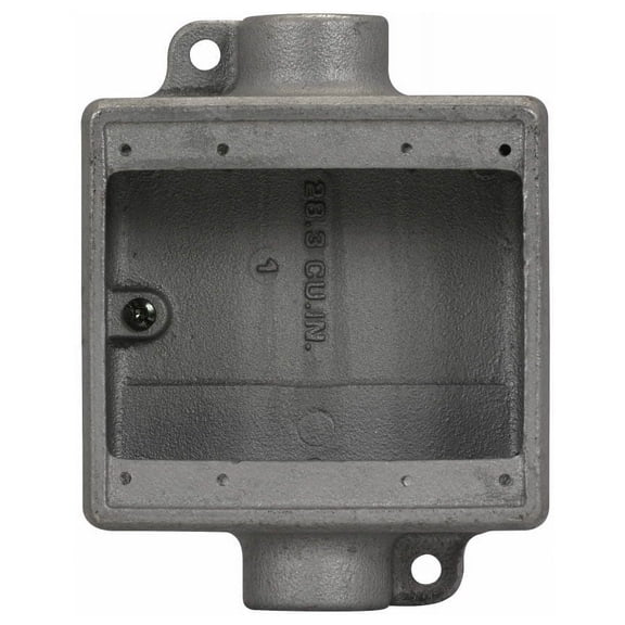 Crouse-Hinds FDC12, 2-Gang, (2) 1/2"", Iron, FDC, Deep, Cast Device Box, 1pc