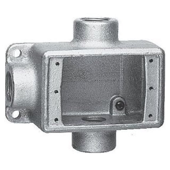 Crouse-Hinds FDT2, Cast Device Box, 3/4 Tee Cst Iron Fd Bx Sgl Gng Mtg L, 1 PC