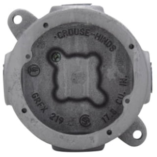 Crouse-Hinds GRFX339, Rigid Conduit Outlet Box, 3 1/8 Dpt 1 Grfx Iron, 1 PC