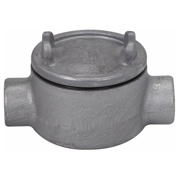 Crouse-Hinds GUAC36, (2) 1"" Hub, Iron, Explosionproof Conduit Outlet Box, 1 pc