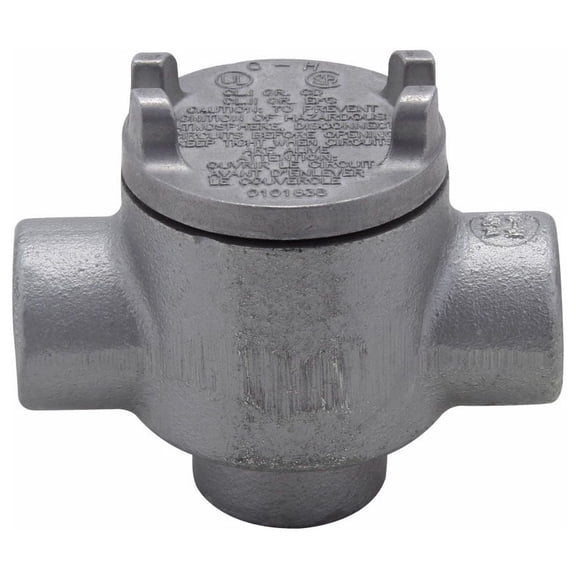 Crouse-Hinds GUAD16, (3) 1/2"" Hub, Iron, Explosionproof Conduit Outlet Box, 1 pc
