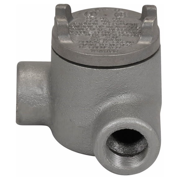 Crouse-Hinds GUAN24, (2) 3/4"" Hub, Iron, Explosionproof Conduit Outlet Box, 1 pc