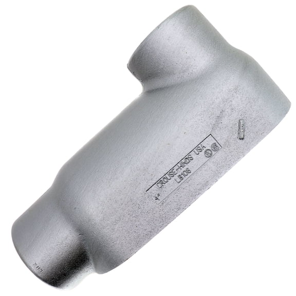 Crouse-Hinds LB108 Copper Free Aluminum Conduit Body Fitting, Type LB, Form-8, 4-Inch