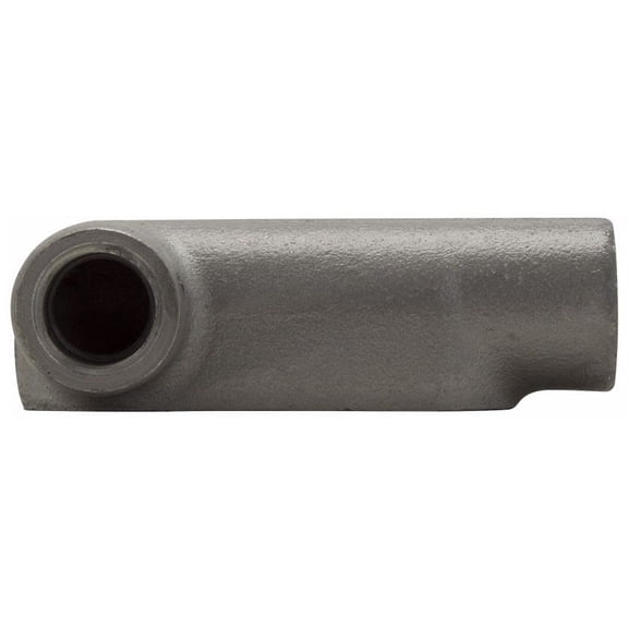 Crouse-Hinds LL107, 4"", Iron, FM 7, 2-Hub, 90D, LL-Type, Rigid Conduit Body, 1pc