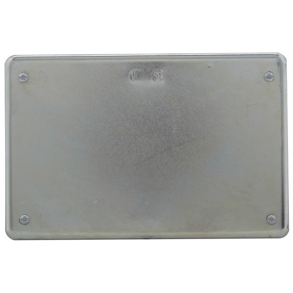Crouse-Hinds S1003G, 3-Gang, Iron, Blank, Device Box Cover with Gasket, 1pc
