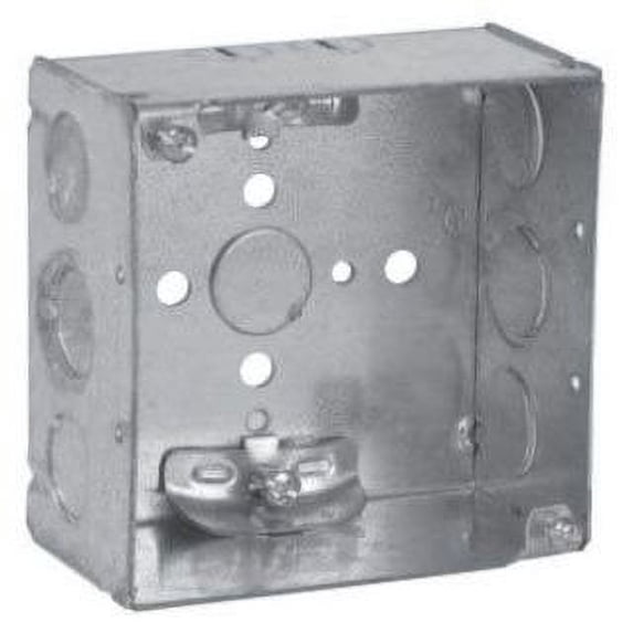 Crouse-Hinds TP450 Steel Outlet Box 4 Inch x 4 Inch x 2-1/8 Inch 30.3 Cubic-Inch