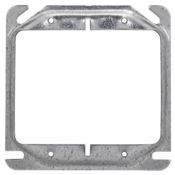 Crouse-Hinds TP499, 4"" Sq, 5/8"" Raised, (2) Device, Electrical Box Mud Ring, 1pc
